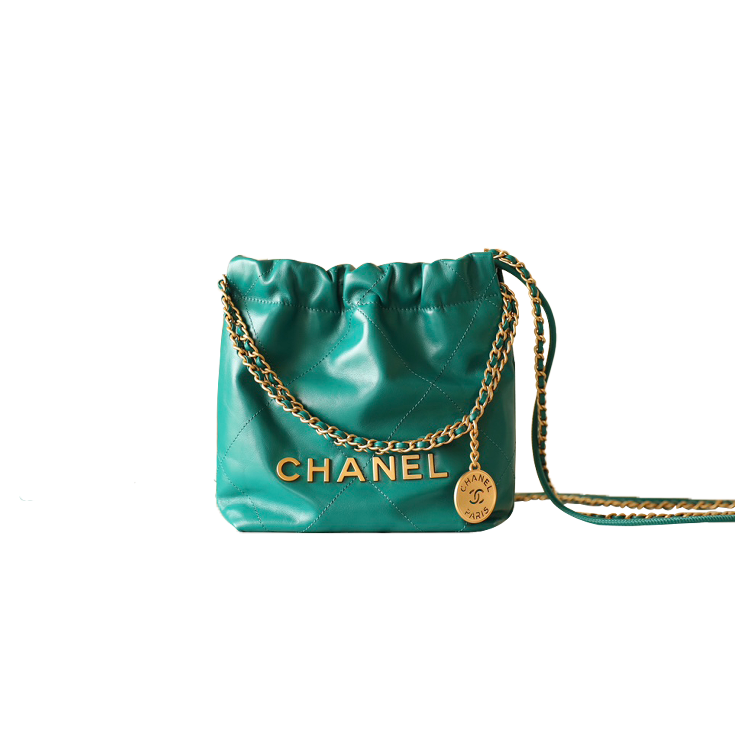 Ch*el master 22 mini handbag green as3980 (20*19*6cm)